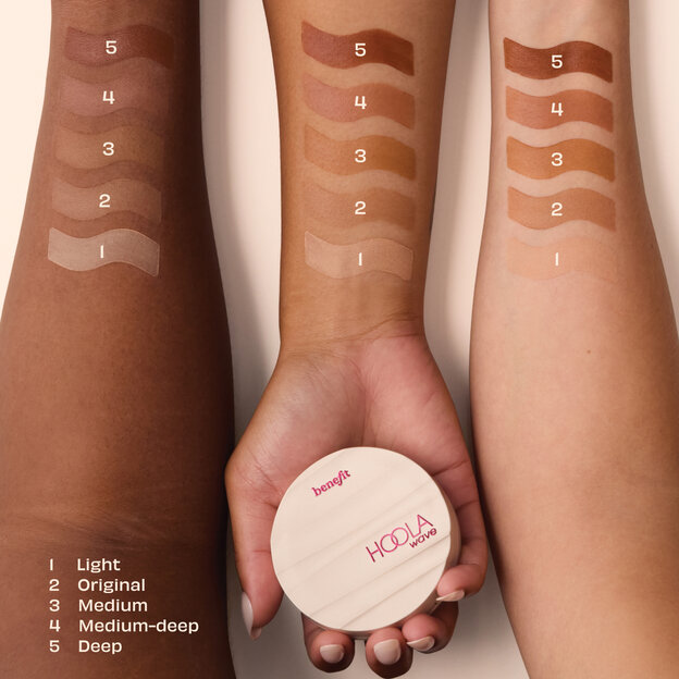 Hoola Wave shade finder swatches